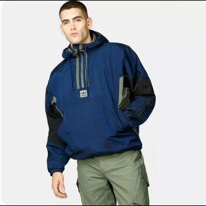 New Adidas Anorak Puffer Windbreaker Quarter Zip Jacket| Retail $150